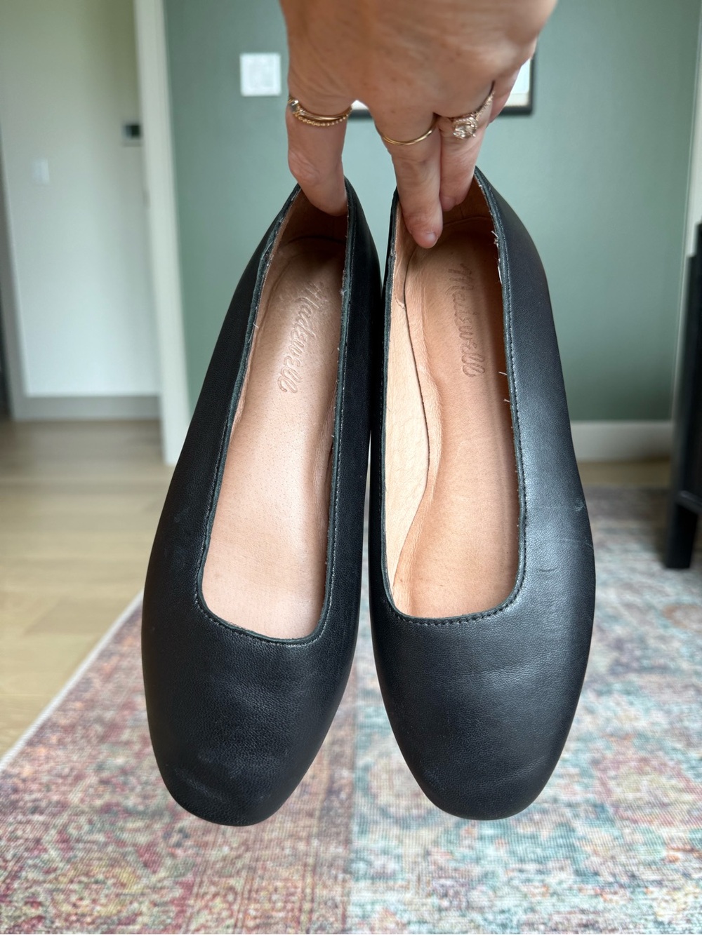 Madewell Black Leather Cory Ballet Flats 6.5